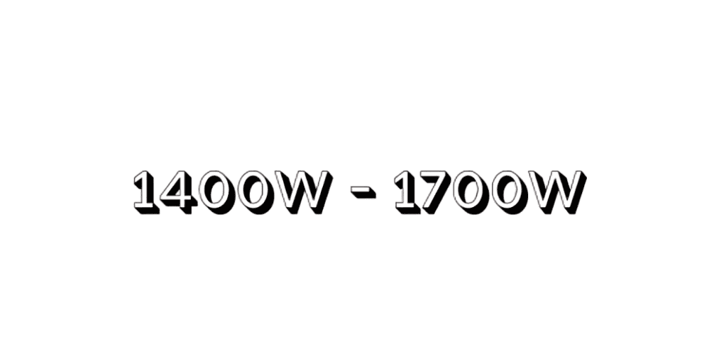 Potencia de 1400w a 1700w
