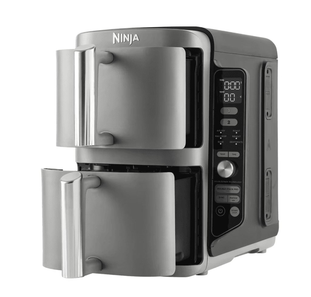 Ninja Double Stack XL 9,5L de color gris en fondo blanco
