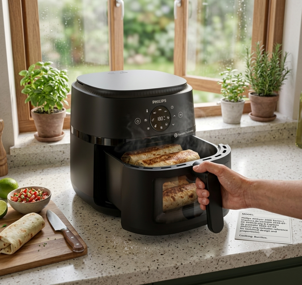 Philips Serie 2000 cocinando burritos